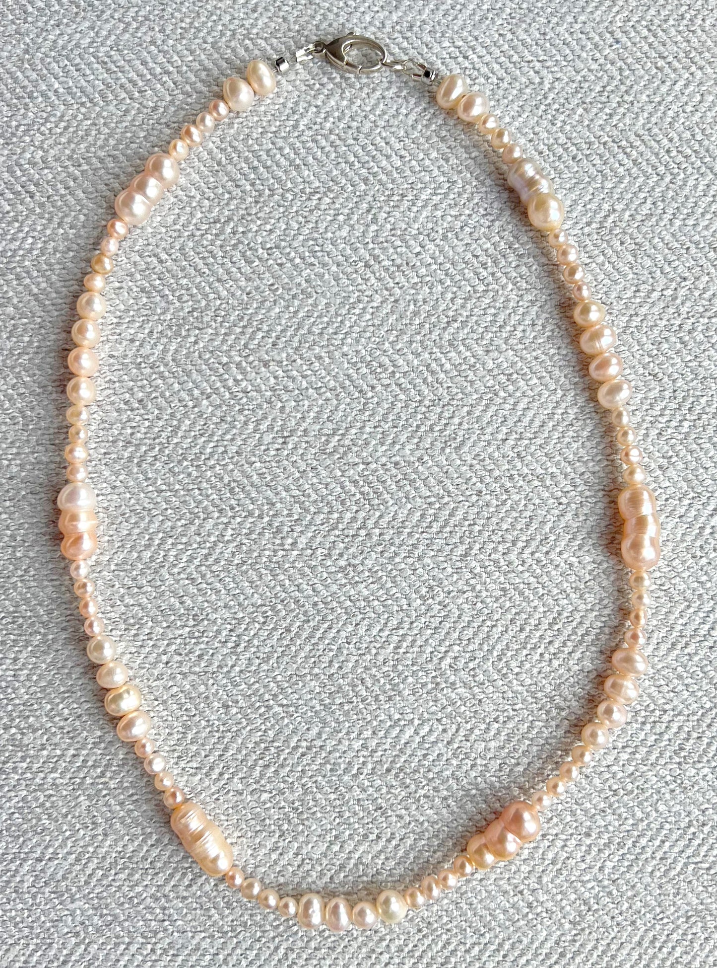 Pale Pink Irregular Freshwater Pearl Necklace